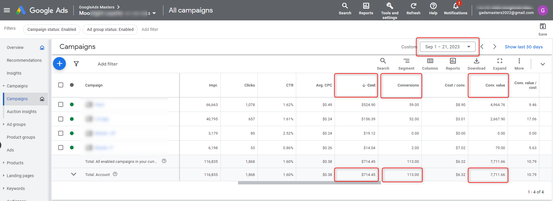 Google Ads Ecommerce Portfolio
