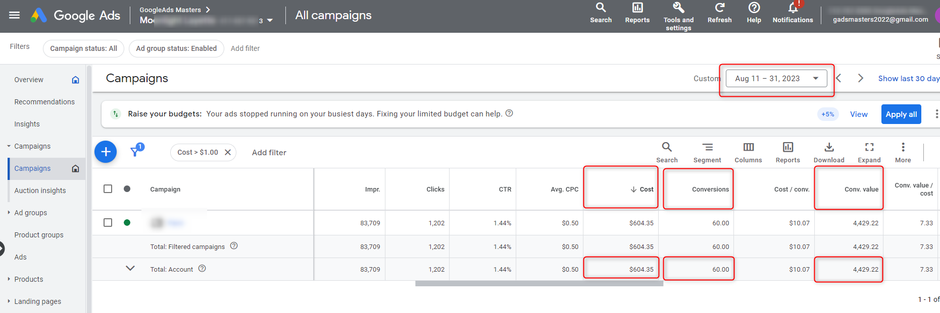 Google Ads Ecommerce Portfolio